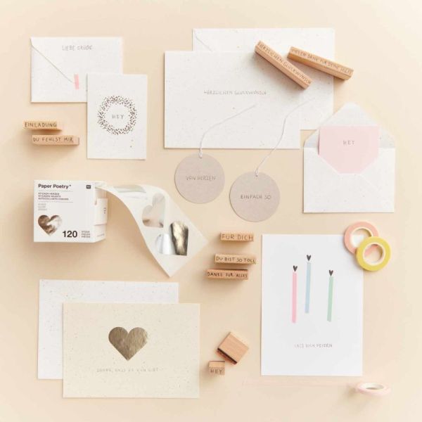 Paper Poetry Stempelset Texte Deutsch